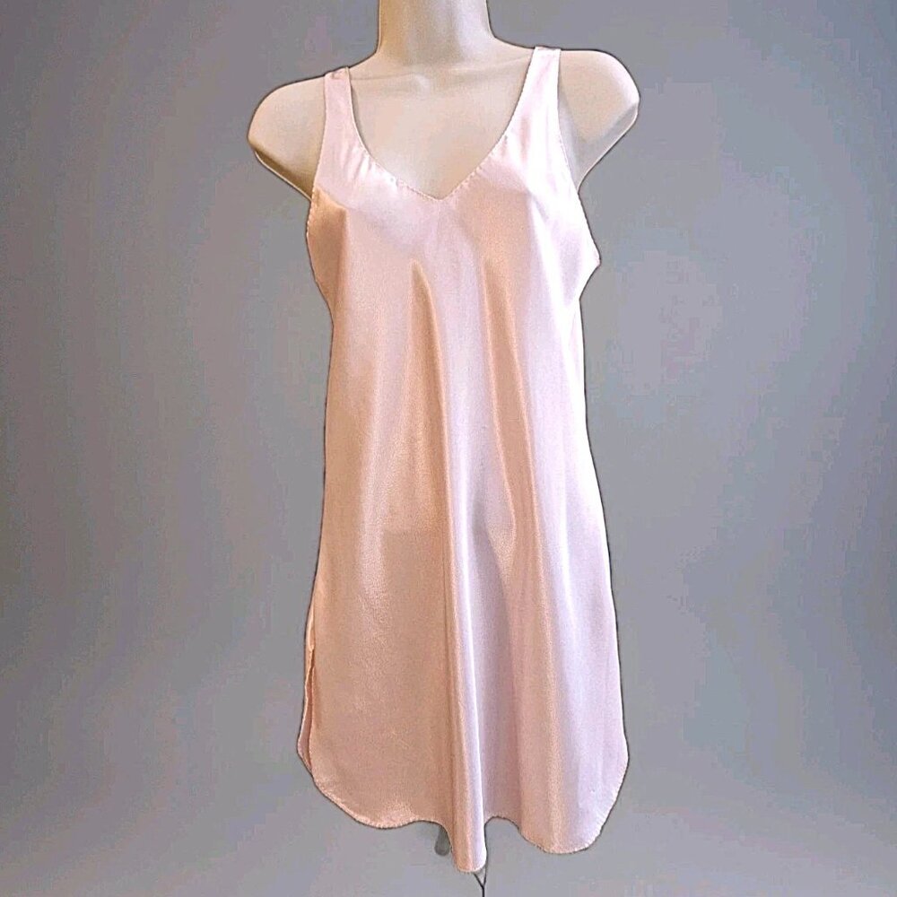 Vintage Jayre of California Size S Pink Liquid Satin Slip Dress Nightgown NEW